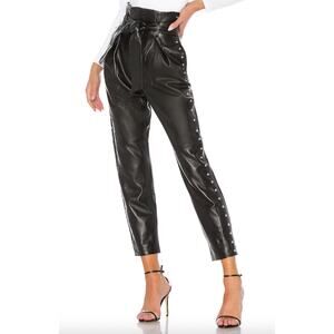 Camila Coelho Black Women’s Cady Leather Pants Size L